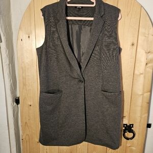 Apt. 9 Long GREY VEST, size Large
